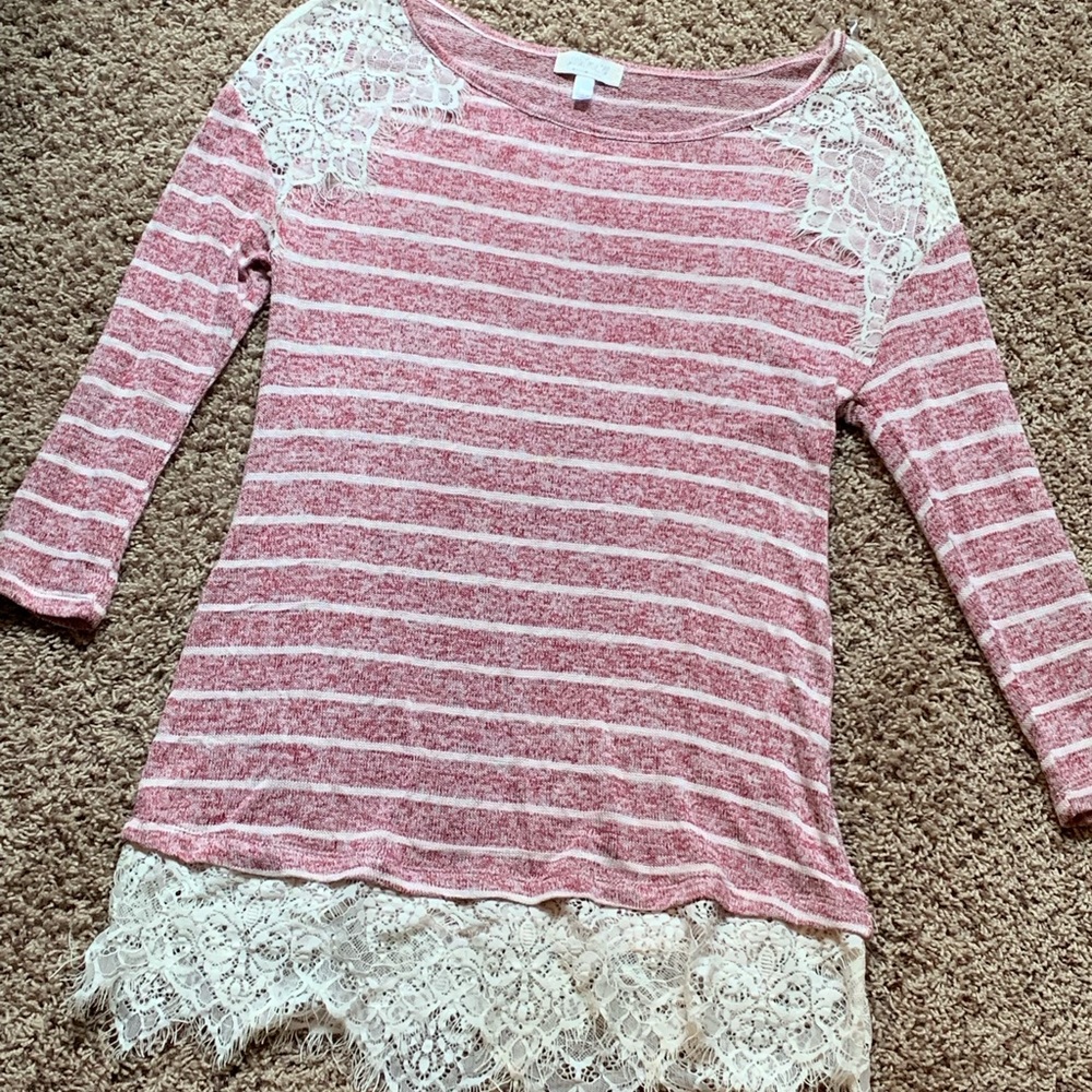 Striped lace dress